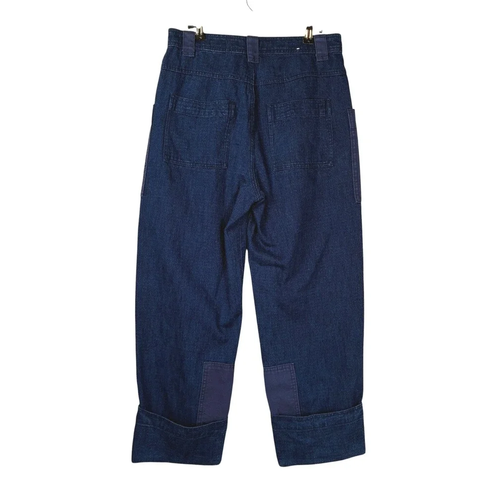 Zara ZW Collection Contrast Pocket Trousers Size S Contemporary Patchwork